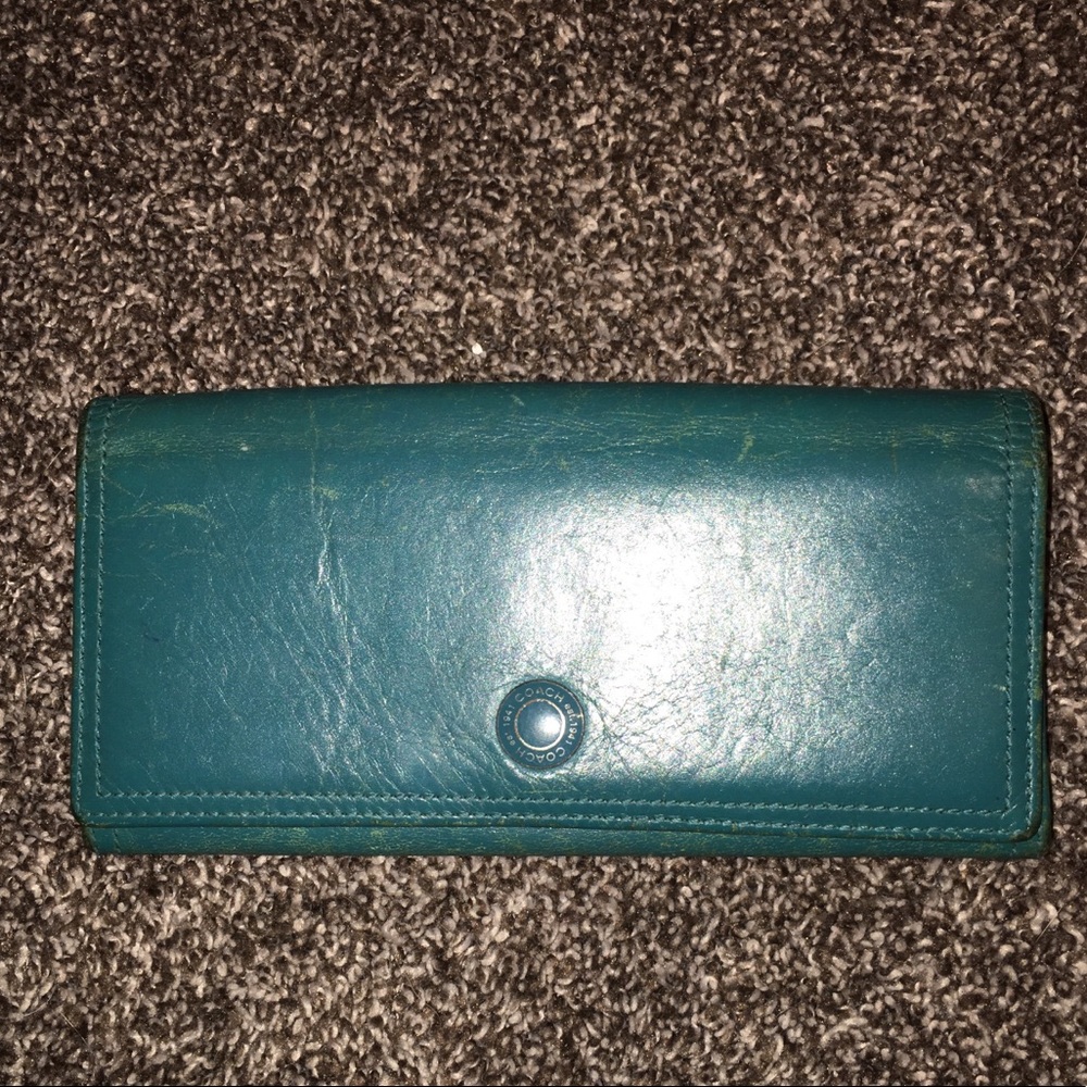 Teal Coach Wallet